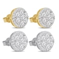 thumbnail image 5 of Real Genuine 1.12 Cwt. Authentic Natural Round Cut MOISSANITE Diamond 14K White Gold Finish Round Circle Push Back Men's Ladies Stud Earrings 10mm, 5 of 5