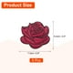 thumbnail image 2 of 5 Piezas de Parche Bordado de Rosa Color Vino, Parches Decorativos 3D para Coser/Planchar en Vestidos y Jeans de Mujer, 2 of 7