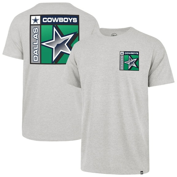 Men's '47  Heather Gray Dallas Cowboys Chrome Plate Franklin T-Shirt