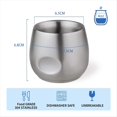 thumbnail image 4 of Stainless Steel Espresso Cups 6Pcs, 150Ml Double Wall Insulated Unbreakable Small Cup for Outdoor Picnics Party,6 x Espresso Cups,Silver, 4 of 7