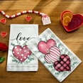 thumbnail image 6 of Pink Buffalo Plaid Heart Love Valentines Day Kitchen Towels Set of 2,Leaves Dish Hand Towels Holiday Anniversary Weing Seasonal Decorations, 6 of 6
