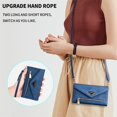thumbnail image 2 of Dteck iPhone 15 Plus Case Wallet, Retro PU Leather Crossbody Strap Wirstlet Flip Case with Magnetic Closure Zipper Purse Handbag for iPhone 15 Plus,Blue, 2 of 7