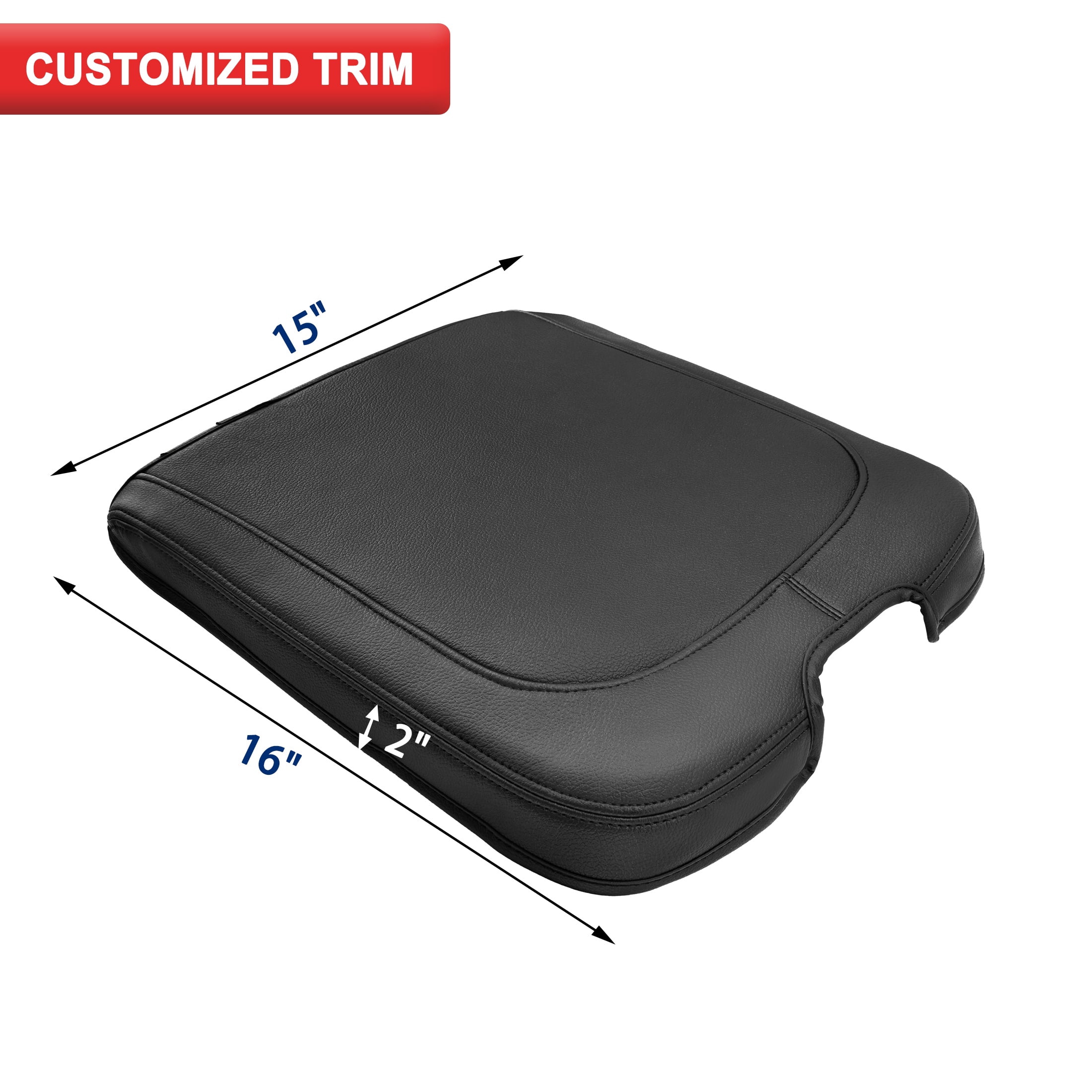 KBH Center Console Cover for Dodge Ram 1500 2013-2018, Ram 2500/3500/1500 Classic Model 2013-2025, PU Leather Armrest Cover Middle Console Lid Cover Accessories(Black)