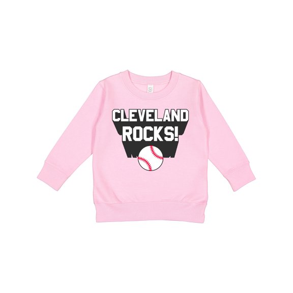 Inktastic Cleveland Rocks with Baseball Toddler Sweatshirt
