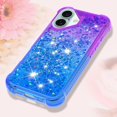 thumbnail image 6 of Case for iPhone 16 Case Glitter Liquid Cute Clear Shockproof Back Cover,Soft TPU Phone Case for iPhone 16 6.1 inch Gradient Purple, 6 of 12