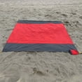 thumbnail image 4 of Blueek Portable Sandproof Beach Blanket - Tear-Resistant Picnic Mat, Quick-Dry Outdoor Camping Mat for 4-6 People with Stakes(79x83 inch), 4 of 6