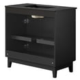thumbnail image 6 of Sink Vanity Cabinet, Black, Melamine Wood , Hotel Bedroom Bathroom, Modern Contemporary HB36128, 6 of 11