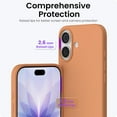 thumbnail image 4 of Compatible with iPhone 17 Case 6.3, Slim Liquid Silicone 3 Layers Full Covered Soft Gel Rubber Phone Case Protective Cover 6.3 Inch, Retro Orange, 4 of 13