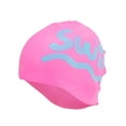 thumbnail image 6 of Unique Bargains 1 Pc Silicone Letter Print Swim Cap Pink, 6 of 6