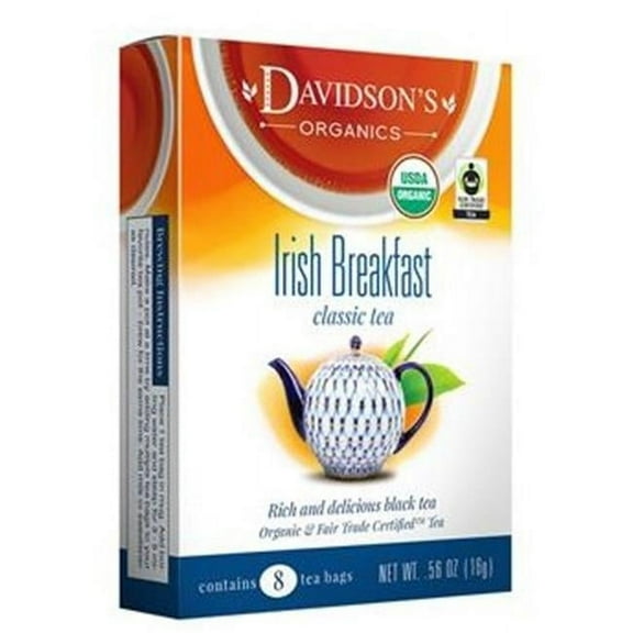 Davidsons Organics 1133 Single Serve Irish Breakfast Tea - 100 Count