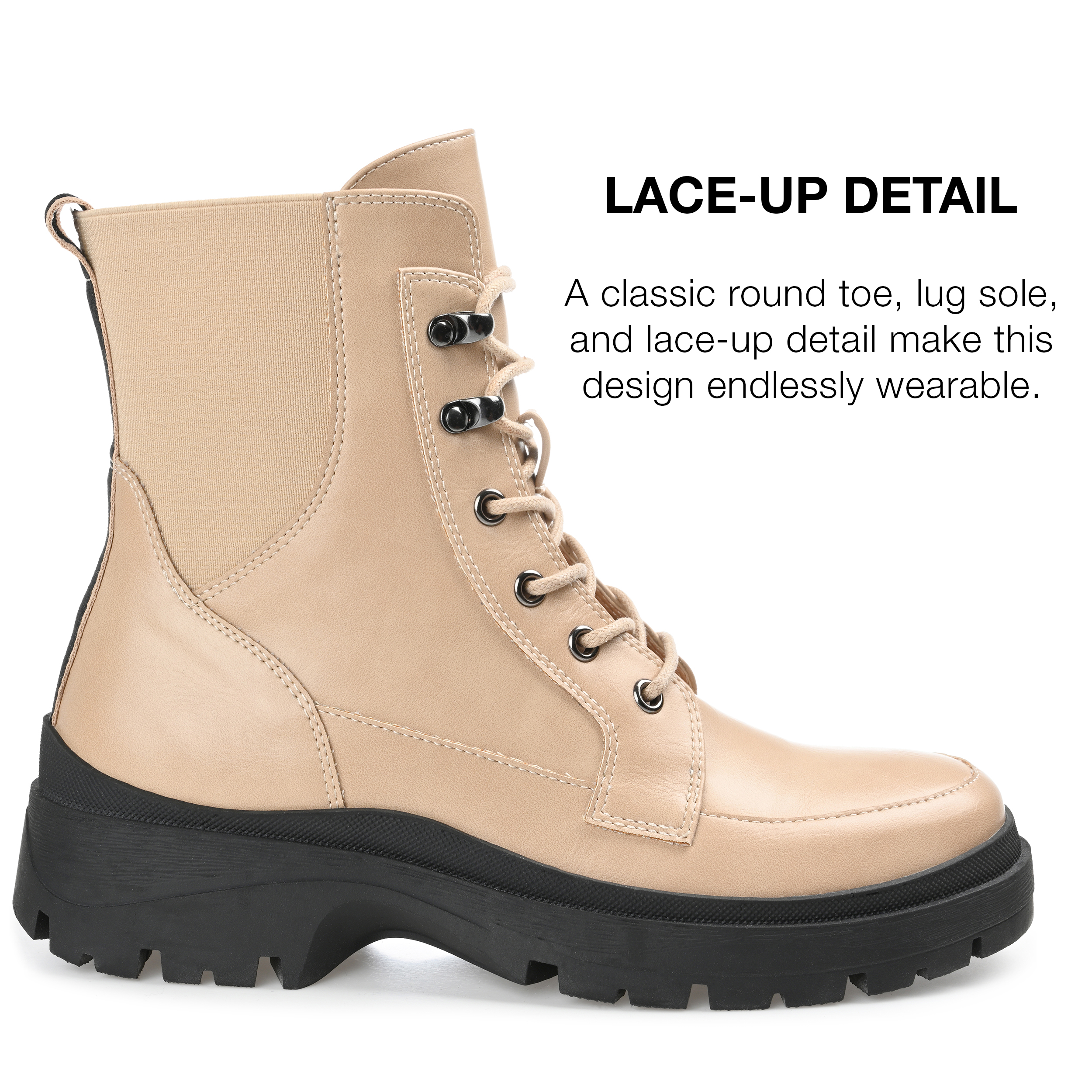 Journee Collection Womens Hallam Round Toe Block Heel Hiker Booties