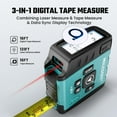 thumbnail image 2 of 3-in-1 Digital Tape Measure, MiLESEEY Laser Tape Measure with Phone App, Real Time Digital Screen, Rechargeable Laser Measurement Tool C94, 2 of 3