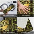 thumbnail image 4 of XMXT Non-Slip Polyester Bathroom Rugs Kitchen Door Mat, Death Tribe Skull Yellow Print Machine Washable Bath Mats Rug for Kitchen Shower Bathtub Decor, 15.7 x 23.6 inches, 4 of 9