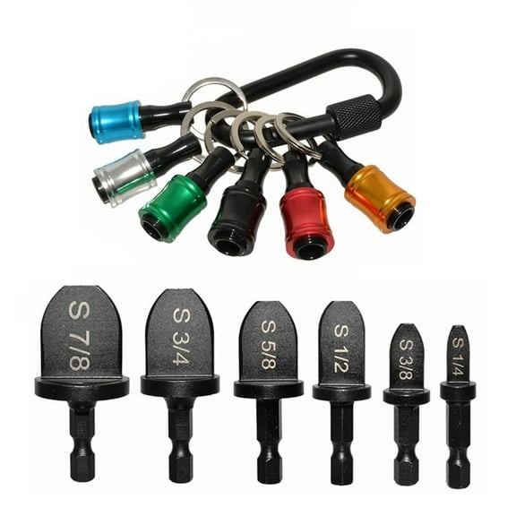 6Pcs Bits Set HVAC Tools Swaging Tool HVAC Copper Pipe Expander Tool with 6Pcs Bit Holder Key Chain