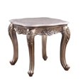 thumbnail image 1 of Acme Furniture Rectangular Marble Top End Table, Champagne, 1 of 2