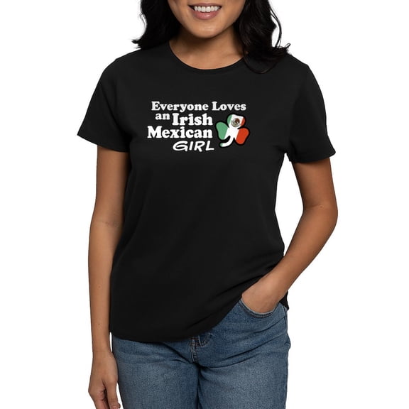 CafePress - Irish Mexican Girl Women's Dark T Shirt - Women's Traditional Fit Dark T-Shirt