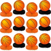 XD4-12Pcs Basketball Honeycomb Centerpiece Basketball Birthday Party Decoration Basketball Themed Party Table Toppers Basketball Party Table Centerpieces for Boy Sport Baby Shower*04