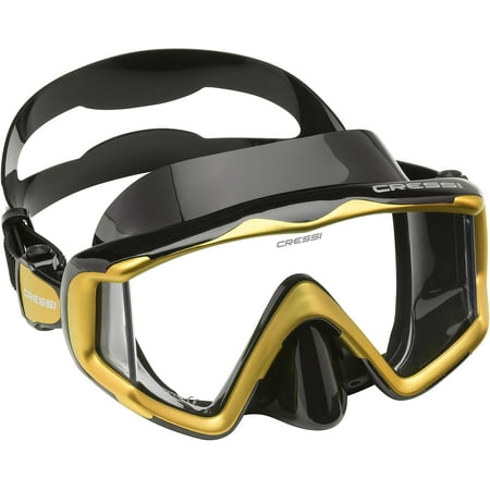 UPC: 0843607593656 | Cressi Liberty Triside SPE Mask (Black/Gold  Liberty Triside)
