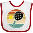 thumbnail image 3 of Inktastic Padel Retro Sunset Boys or Girls Baby Bib, 3 of 4