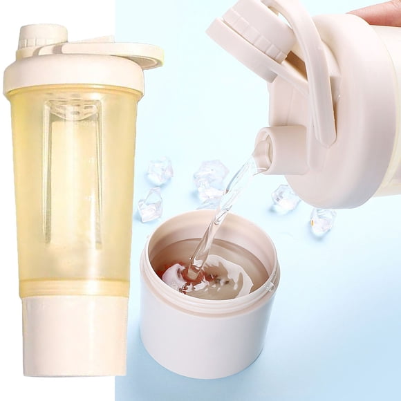 500ML Handheld Fitness Sports Water Cup Protein Powder Shaking Cup Mixing Cup Equipped With Mixing Tools And Storage Compartments