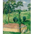 thumbnail image 2 of Cezanne, Paul 26x31 Black Ornate Wood Framed with Double Matting Museum Art Print Titled - The Spring House, 2 of 4