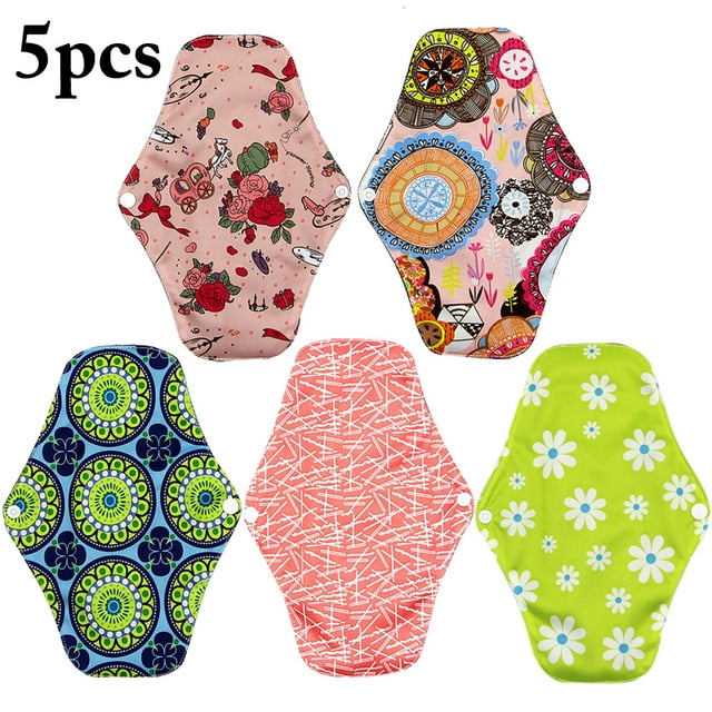Mama Cloth Reusable Bamboo Charcoal Sanitary Pad Menstrual Pad Panty Liner