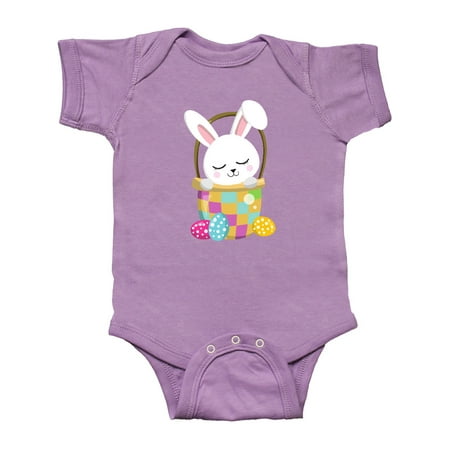 

Inktastic Easter Bunny Little Bunny Easter Eggs Basket Gift Baby Boy or Baby Girl Bodysuit