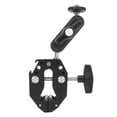 thumbnail image 2 of Abrazadera adaptadora de cámara con cabezal esférico abrazadera de montaje para cámara rotación de 360 ​​grados con orificios para tornillos de 1/4 de pulgada para SLR, 2 of 8