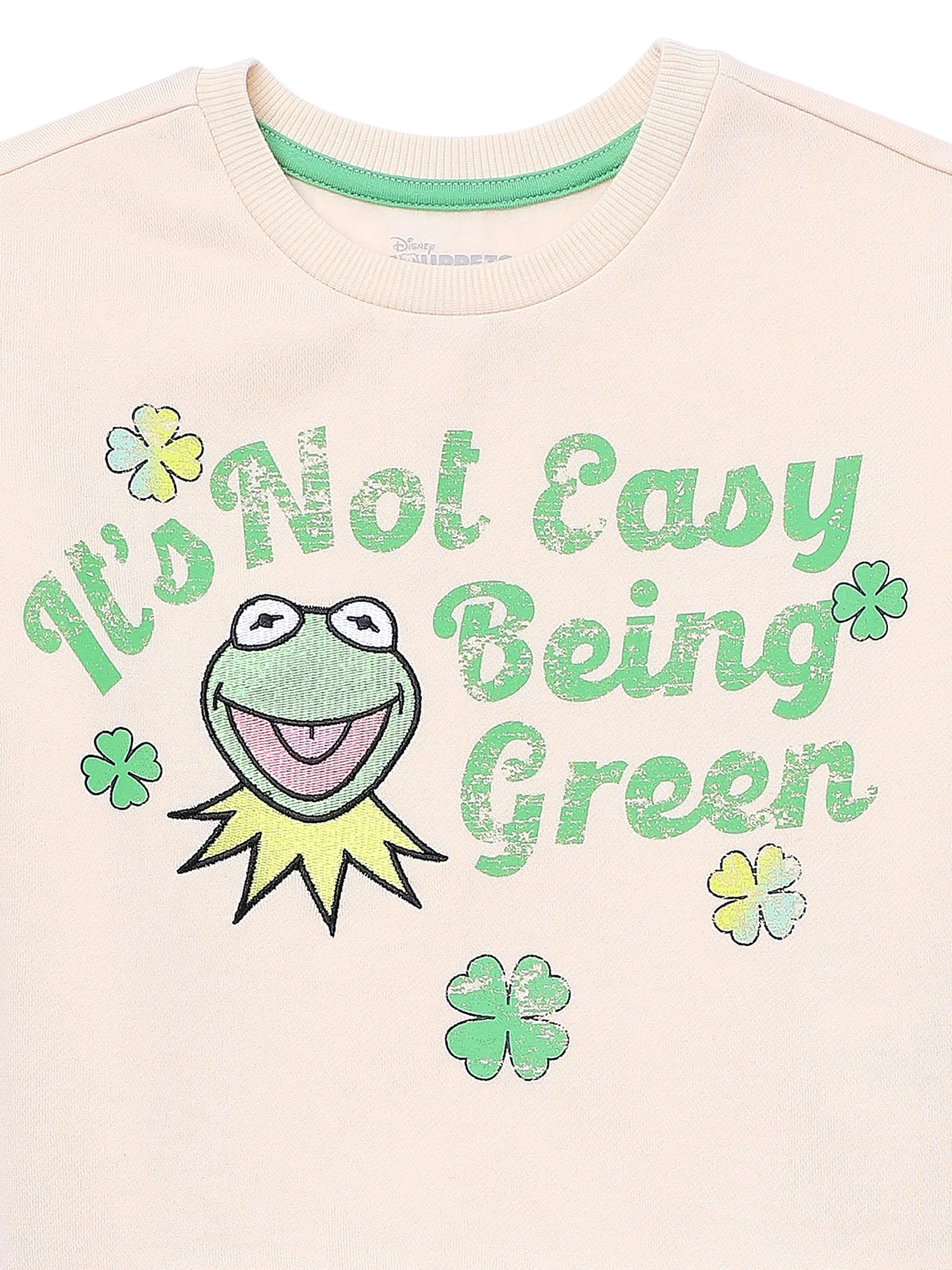 The Muppets Kermit the Frog Toddler Girls St. Patrick's Day Pullover and Joggers Set, 2-Piece