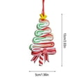 thumbnail image 3 of OEFNTAC Decorations Red White Green Candy Pendant Soft Ceramic Simulation Stick Christmas Decoration ny Holiday Festive Ornament 3.9in Christmas Accessories, 3 of 6