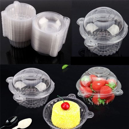 400pcs Clear Plastic Cupcake Cake Dome Container for Wedding Party Favor Box US 