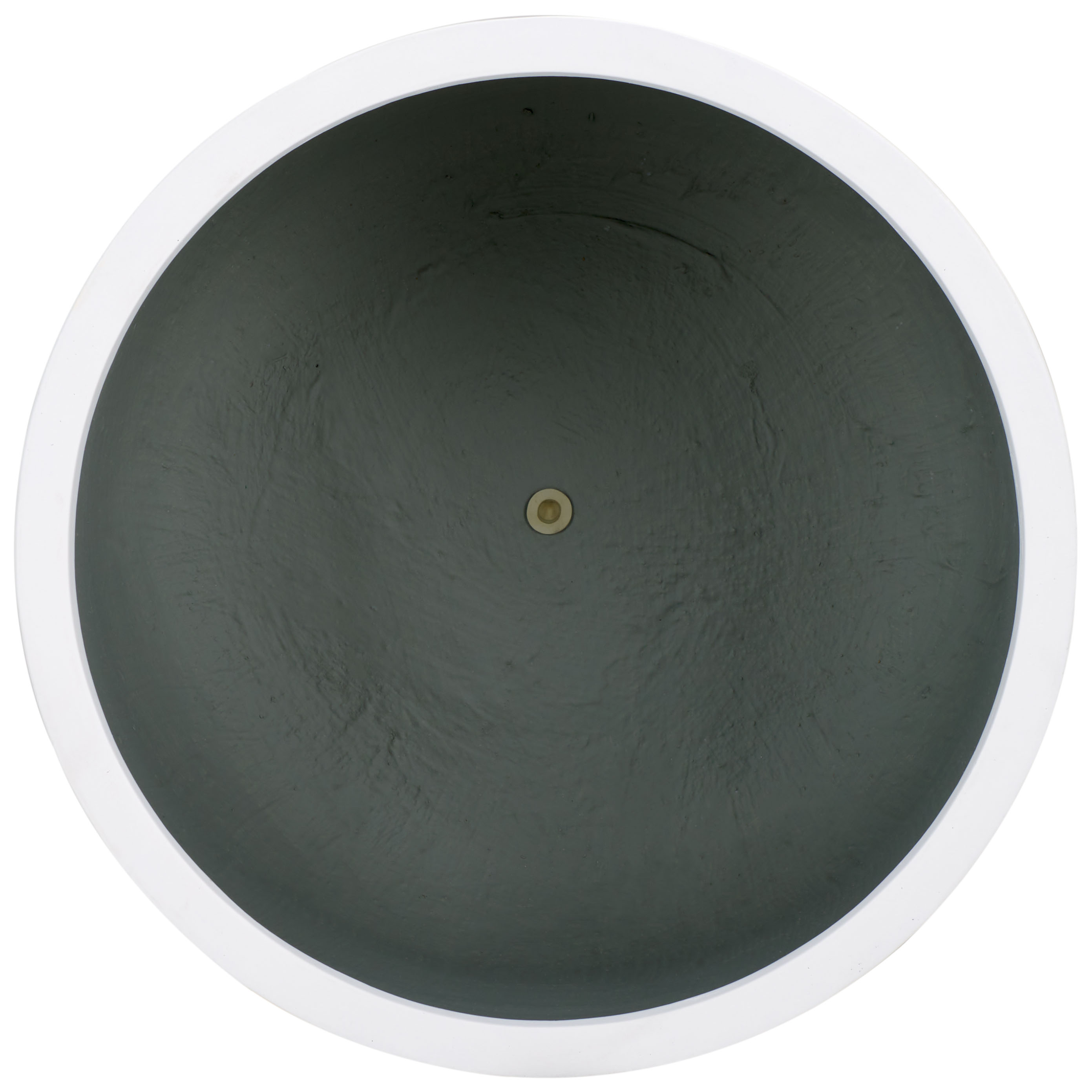 SAFAVIEH Nardo 23" x 23" x 18" Cylinder White Ficonstone Solid Plant Pot