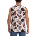 thumbnail image 4 of Fotbe Men's Retro Red Black Roses Print Men's Sleeveless Muscle Tank Tops Casual T-Shirts for Gym Workout Beach-XX-Large, 4 of 8