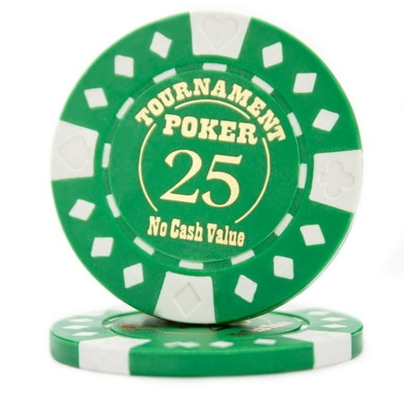 Texas Holdem Tournament Software - Texas Holdem Poker Chips, Pack Of 25 Professional Tournament Poker Chips, Green