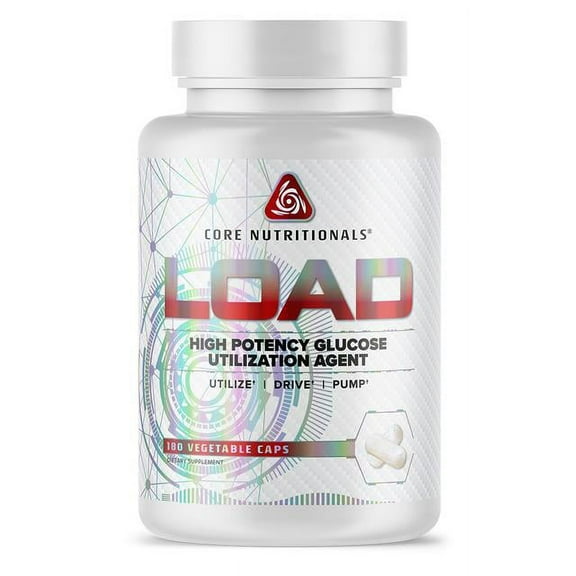 Core Nutritionals Load Platinum High Potency Glucose Utilization Agent with Berberine Green Coffee Extract to Promote Carbohydrate Absorption and Glucose Disposal, (180 Caps)