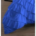 thumbnail image 4 of D.N.G. BEDDINGS 100% Egyptian Cotton 5 Piece Circle Ruffle Comforter Set with 1 Freebie Ruffle Pillow | 550 GSM Filled Microfiber - Full/Queen Size, Royal Blue Color - 800 Thread Count, 4 of 5