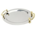 thumbnail image 1 of Stainless Steel Platter with Handle Multifunction Metal Serving Tray, Strong and Easy to Clean, Suitable for Hotel Buffet, 1 of 7