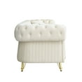 thumbnail image 6 of Chesterfield Button Tufted Velvet Sofa, Upholstered Couch With Rolled Arms and Gold Metal Legs For Living Room Office Apartment, 6 of 12