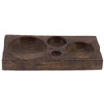 thumbnail image 1 of Benjara BM237085 Plateau Rectangulaire en Bois avec Design Rond Sculpté&44; Brun, 1 of 1