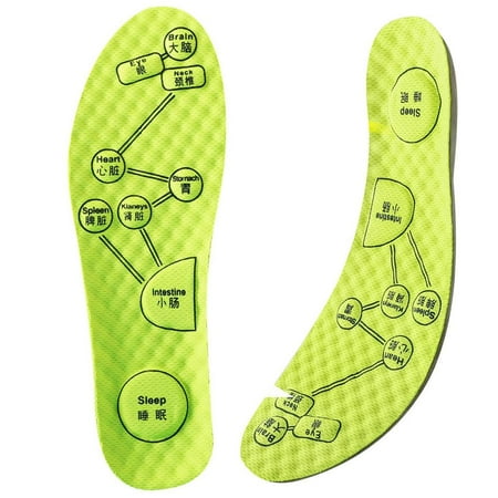 

Kafei Soft Foot Acupressures Insole Ideal for Active Sports Walking Running Training Hiking Hockey Wormwood Inserts Sweat-absorbing Deodorant Insole Shoe Pads Foot Massage Breathable Shoe positive