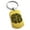 Gold, variant on Stainless Steel Letter G Initial 3D Cube Box Monogram Engraved Engraved Dog Tag Keychain Keyring