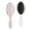 White-868, variant on Retro Hippie Hair Brush, Artistic Pattern Paddle Detangler Comb, Rustic Earthy Style Gift Brush