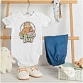 thumbnail image 3 of Funny Garfield Cartoon Cheat Day Romper Boys or Girls Infant Baby Brisco Brands NB, 3 of 6