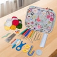 thumbnail image 2 of Crochet Hook Organiser Fabric Knitting Tool Storage Case Built in Elastic Slots, 2 of 9