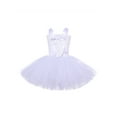 thumbnail image 4 of BemeyourBBs Kids Christmas Snowman Costume Girls Halter Tulle Princess Dress Scarf Headwear 3PCS Christmas Outfit Halloween Christmas Dress Up Costume, 4 of 9