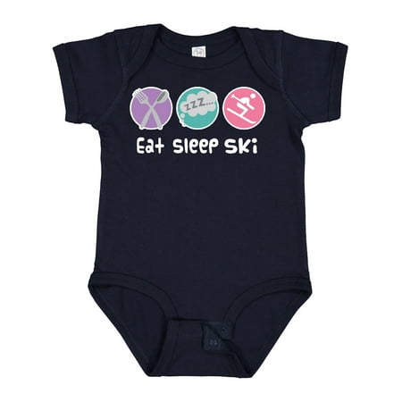 

Inktastic Skiing Eat Sleep Ski Sports Gift Baby Girl Bodysuit