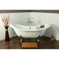 thumbnail image 4 of Kingston Brass CC2088 Vintage Brass Lift and Turn Tub Waste and Overflow in Brushed Nickel, 4 of 7