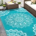 thumbnail image 1 of Yamaziot Waterproof Outdoor Rug 6x9 ft, Reversible Plastic Straw Rug for Patio Clearance, Camping, RV Mat, Large Outside Rug Carpet for Por, 1 of 7