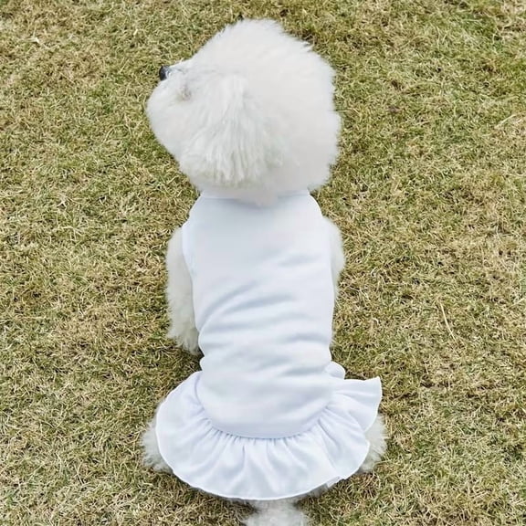 Lightweight White Vest Dress for Dogs Cats Summer Pet Apparel
