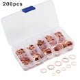 thumbnail image 4 of 200x Car Drain Bolt Crush Washers Copper Oil Plug Gasket Seal Rings Assorted Set, 4 of 10